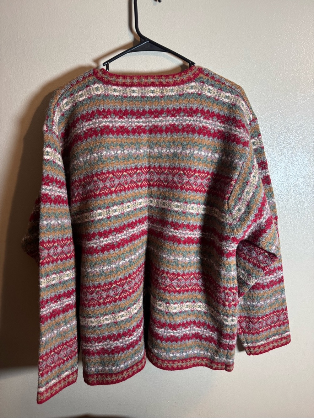 Kobe Red Multi-Patterned Button Front Cardigan - Picture 3 of 3